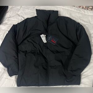 Hollister Men's Black Puffer Jacket